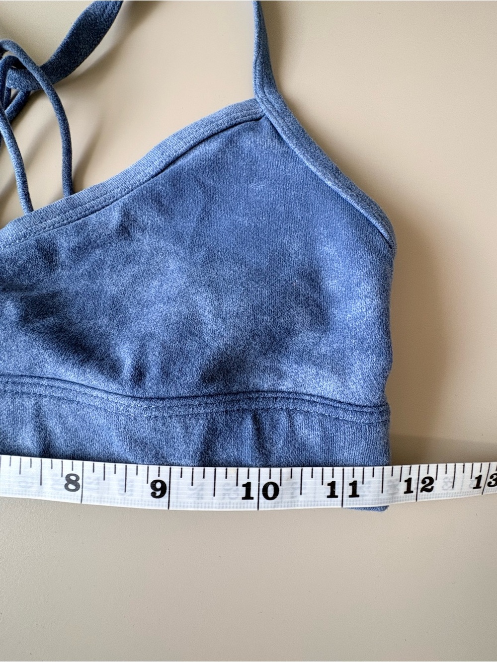Alo Yoga Sunny Strappy Bra Light Support Sz XS Indigo Acid EUC - Picture 7 of 7